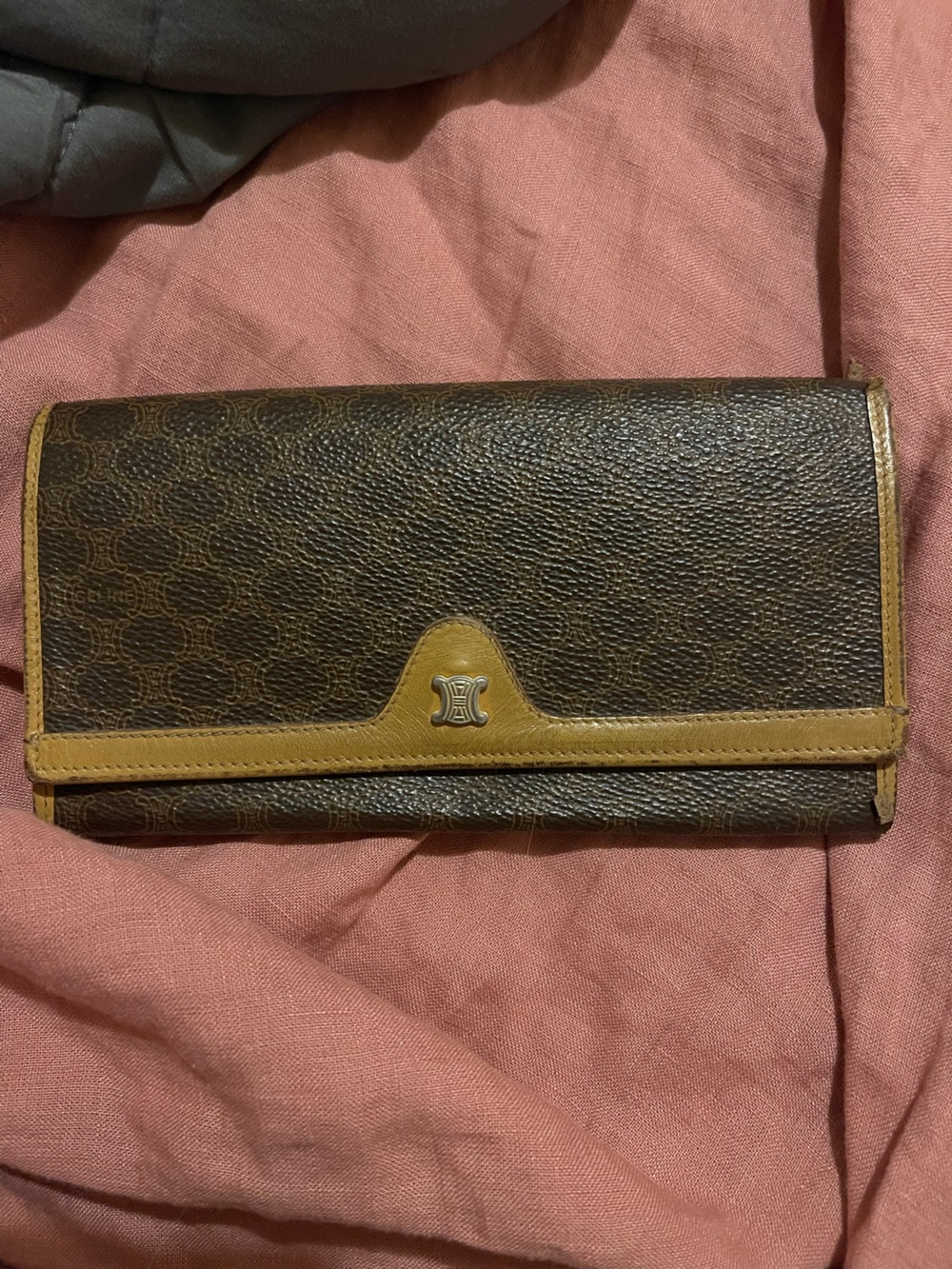Celine Mustard Leather Snap Wallet - Picture 1 of 14